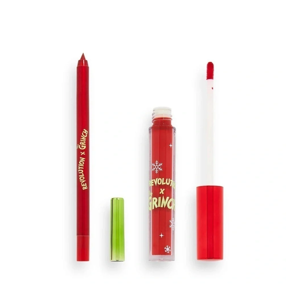 🆕 Makeup Revolution x The Grinch - Little Max Lip Kit